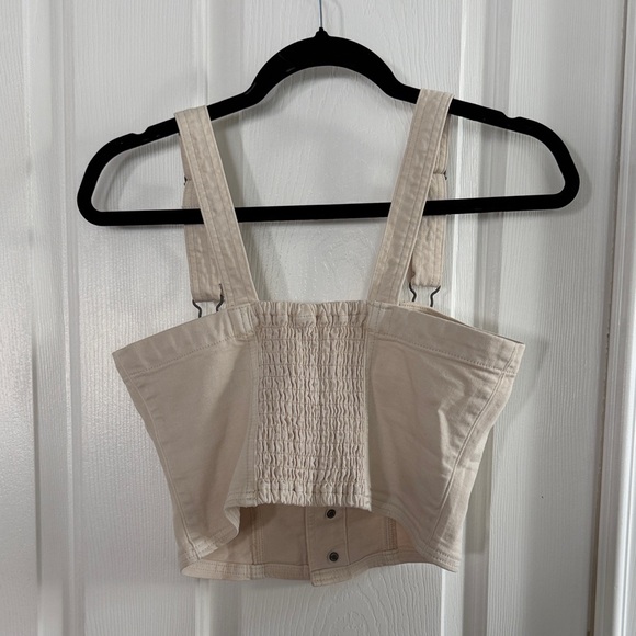 American Eagle Denim Button-Up Crop Top - Picture 4 of 4